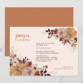 Invitation Rustique Automne Floral Bridal Luncheon douche (Devant / Derrière)
