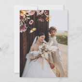 Invitation Rustique Automne Floral Mariage Sauver Les Dates (Dos)