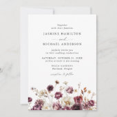 Invitation Rustique Automne Floral Meadow Mariage (Devant)