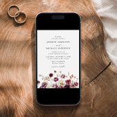 Invitation Rustique Automne Floral Meadow Mariage