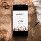 Invitation Rustique Automne Floral Meadow Mariage