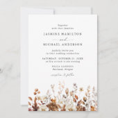 Invitation Rustique Automne Floral Meadow Photo Mariage (Devant)