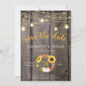 Invitation Rustique Automne Floral Wreath Barnwood Enregistre (Devant)