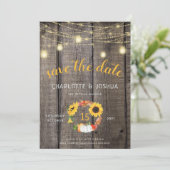 Invitation Rustique Automne Floral Wreath Barnwood Enregistre (Debout devant)