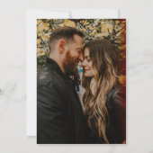 Invitation Rustique Automne Floral Wreath Barnwood Enregistre (Dos)