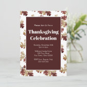 Invitation Rustique Automne Foliting Foulage Thanksgiving Dîn (Debout devant)