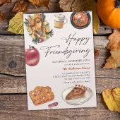 Invitation Rustique automne Friendsgiving Diner Turquie
