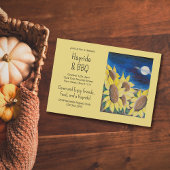 Invitation Rustique Automne Hayride Barbecue tournesols Art f