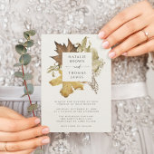 Invitation Rustique Automne Mariage de automne Tout en un QR