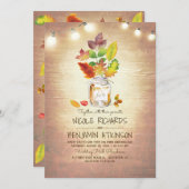 Invitation Rustique Automne Mason Jar et String Mariage (Devant / Derrière)