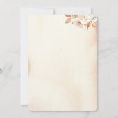 Invitation Rustique Automne Orange Citrouilles & Fleurs (Dos)