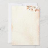 Invitation Rustique Automne Orange Citrouilles & Fleurs (Dos)