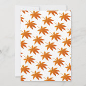 Invitation Rustique Automne Orange Feuilles automne Mariage f (Dos)