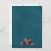 Invitation Rustique Automne Orange Marine Bleu Post-Mariage B (Dos)