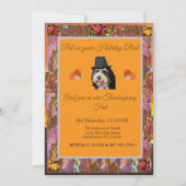 Invitation Rustique automne pèlerin chien Thanksgiving Invita (Devant)
