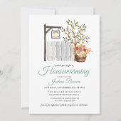 Invitation Rustique Automne Picket Fence Houseéchant Invitati (Devant)