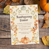Invitation Rustique Automne quitte Citrouille Thanksgiving Dî