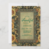 Invitation Rustique Automne Thanksgiving Celebration (Devant)