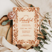 Invitation Rustique Automne Thanksgiving Celebration