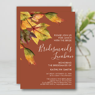 Invitation Rustique Autumn Foliage Mariage Bridesmaitres Déje