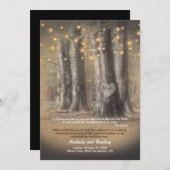 Invitation Rustique Autumn Tree String Lights Mariage informe (Devant / Derrière)