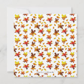 Invitation Rustique Autumn Wreath Coloré Thanksgiving Dîner (Dos)