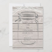 Invitation Rustique avec Pot Mason et Lumières Gui (Dos)