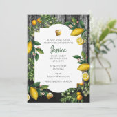 Invitation Rustique Baby shower de jardin d'agrume (Debout devant)