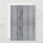 Invitation Rustique Barnwood Sunflower Baby Sprink (Dos)