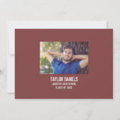 Invitation Rustique BBQ Graduation Party (Dos)