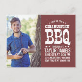 Invitation Rustique BBQ Graduation Party (Devant)