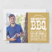 Invitation Rustique BBQ Graduation Party (Devant)