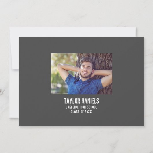 Invitation Rustique BBQ Graduation Party (Dos)