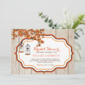 Invitation Rustique Birdcage florale Douche nuptia (Debout devant)