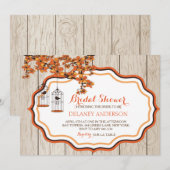 Invitation Rustique Birdcage florale Douche nuptia (Devant / Derrière)