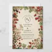 Invitation Rustique Blackberry Vineyard Mariage (Devant)