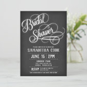 Invitation Rustique Blackboard Bridal Showback (Debout devant)