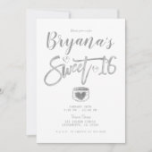 Invitation Rustique Blanc Grange Bois Argent Doux 16 Partie (Devant)