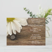 Invitation Rustique blanc marguerite grange bois pays Quincea (Debout devant)