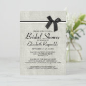 Invitation rustique blanche noire de Fête de la (Debout devant)