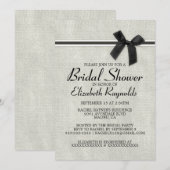 Invitation rustique blanche noire de Fête de la (Devant / Derrière)