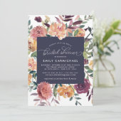 Invitation Rustique Bloom Bridal Showback (Debout devant)