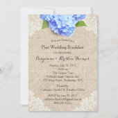 Invitation Rustique Blue Hydrangea Post Mariage Petit déjeune (Devant)