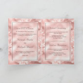 Invitation Rustique Blush rose Filigree Floral Mariage musulm (Intérieur)