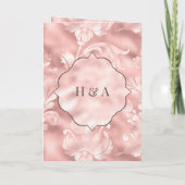 Invitation Rustique Blush rose Filigree Floral Mariage musulm (Dos)