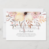 Invitation Rustique Blush rose Floral Sage Budget Mariage Inv (Devant)