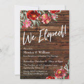 Invitation Rustique Bohème Rouge Bourgogne Floral Nous Nous S (Devant)