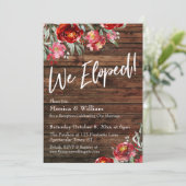 Invitation Rustique Bohème Rouge Bourgogne Floral Nous Nous S (Debout devant)