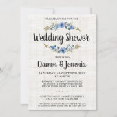 Invitation Rustique Boho Arrow Floral Wedding shower Invitati (Devant)