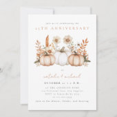 Invitation Rustique Boho Automne Citrouille Mariage Anniversa (Devant)